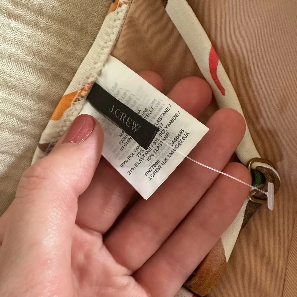 J CREW Animal Print Swim Top SMALL - Picture 3 of 6